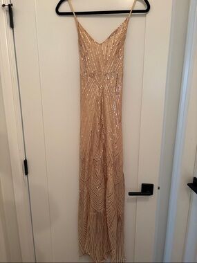 Amazon Gold Sequin Maxi Dress